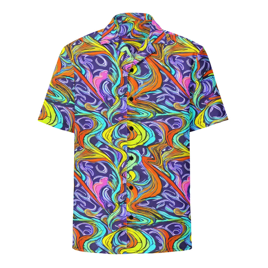 Flux Fantasia on Button Shirt — Front