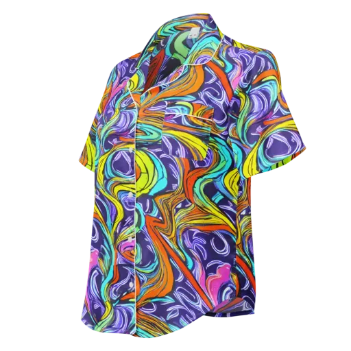 Flux Fantasia on a Women's Short Sleeve Pajama Top
