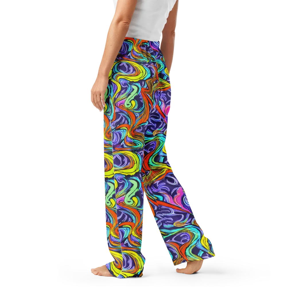 Flux Fantasia on Women's Pajama Pants — Left