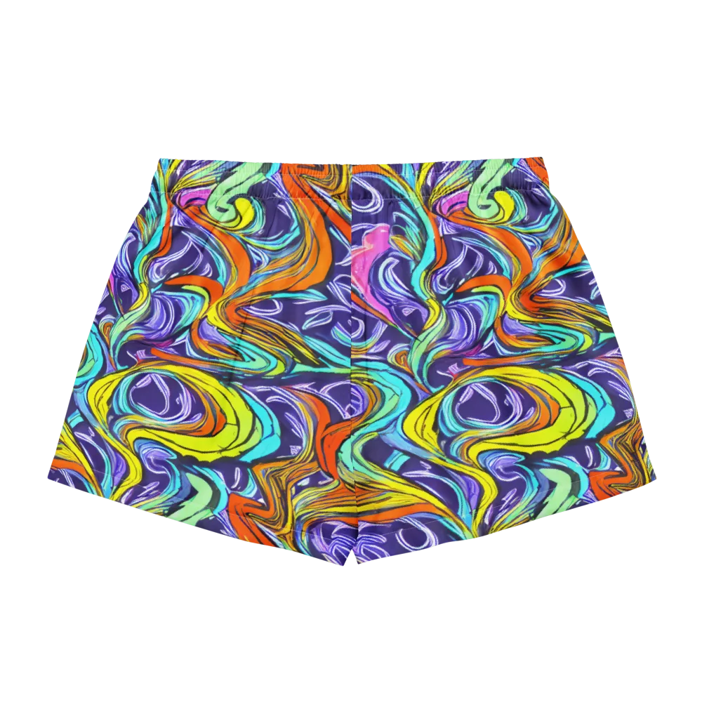Flux Fantasia on Women's Pajama Shorts — Back