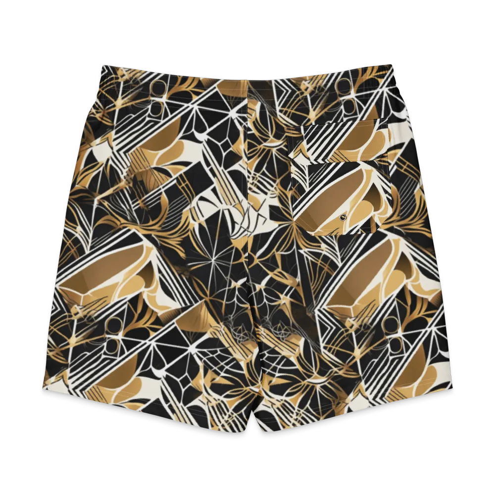 Black Tie Botanica on Men's Board Shorts — Back
