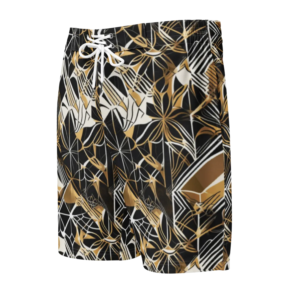 Black Tie Botanica on Men's Board Shorts — Front