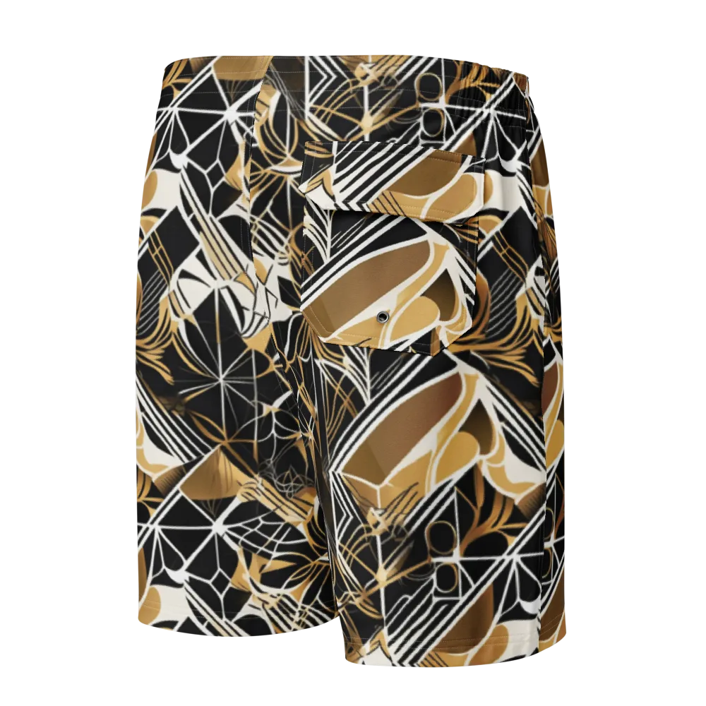 Black Tie Botanica on Men's Board Shorts — Back