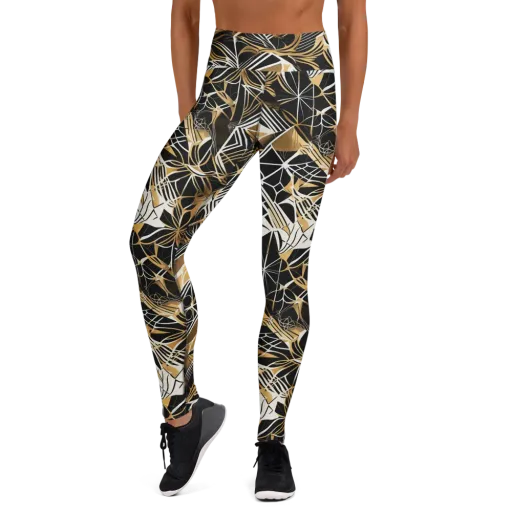 Black Tie Botanica on a Yoga Leggings