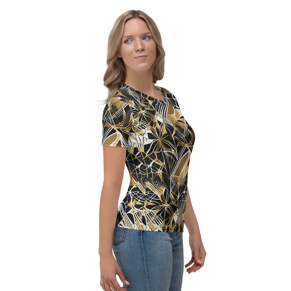 Black Tie Botanica on Women's Crew Neck T-Shirt — Right