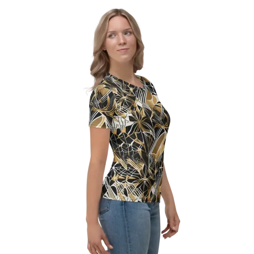 Black Tie Botanica on a Women's Crew Neck T-Shirt