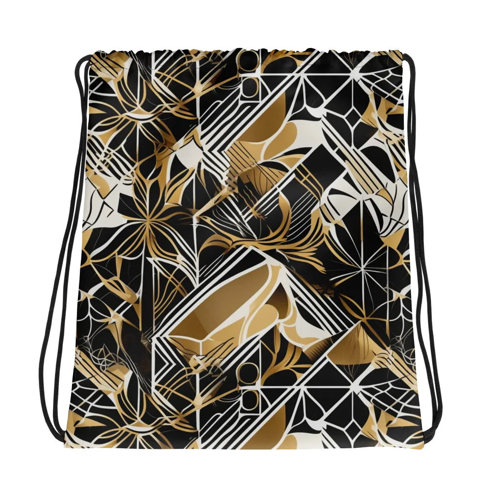 Black Tie Botanica on Drawstring Bag — Photo