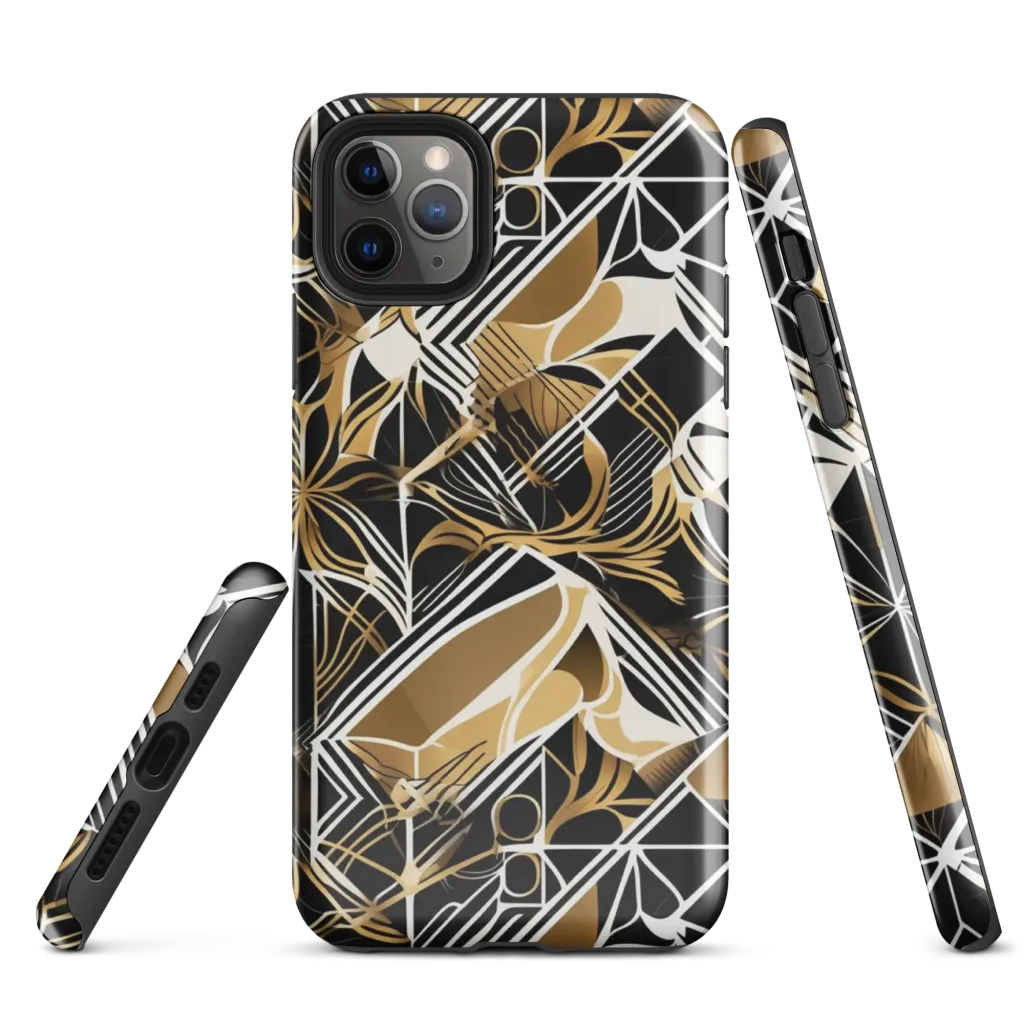 Black Tie Botanica on Tough Case for iPhone® — Front