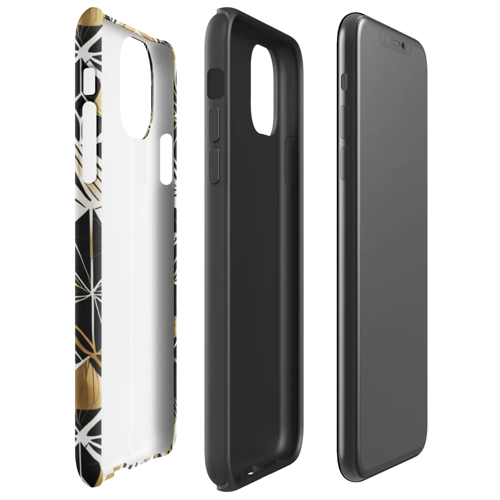 Black Tie Botanica on Tough Case for iPhone® — Right