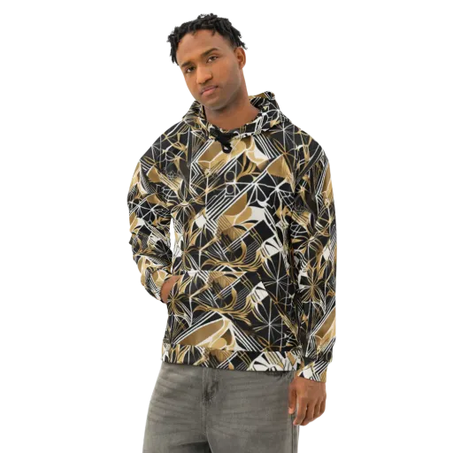 Black Tie Botanica on a Cotton Hoodie