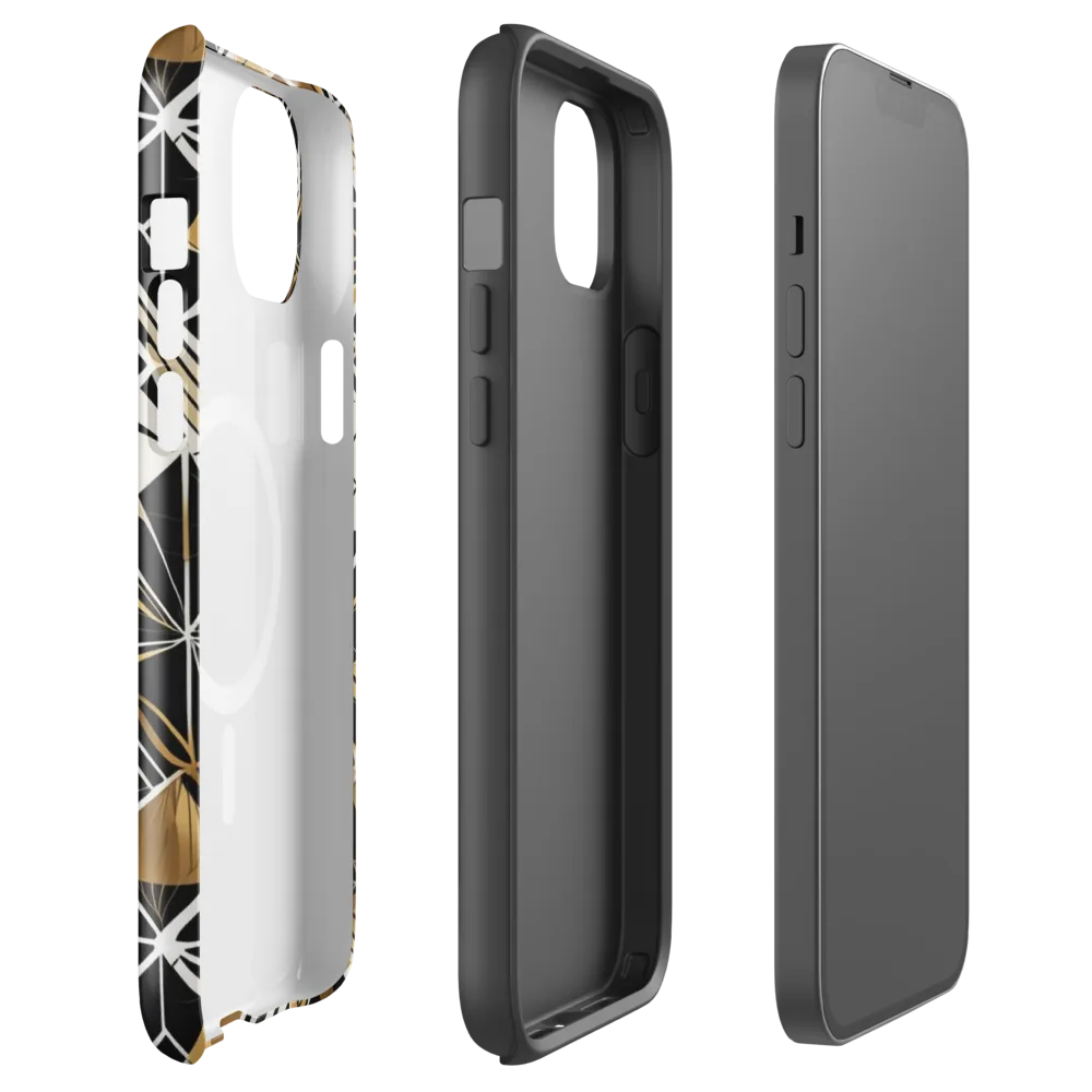 Black Tie Botanica on MagSafe Tough Case for iPhone® — Front