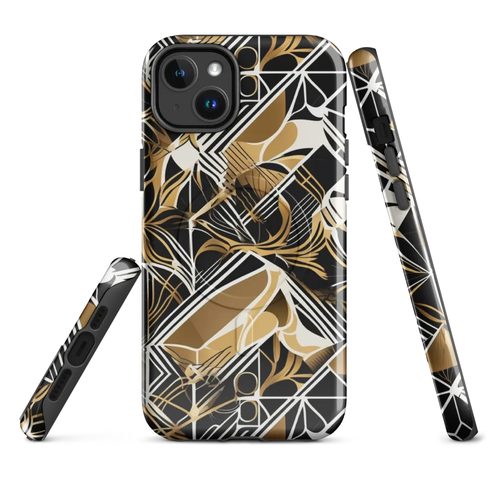 Black Tie Botanica on MagSafe Tough Case for iPhone® — Front