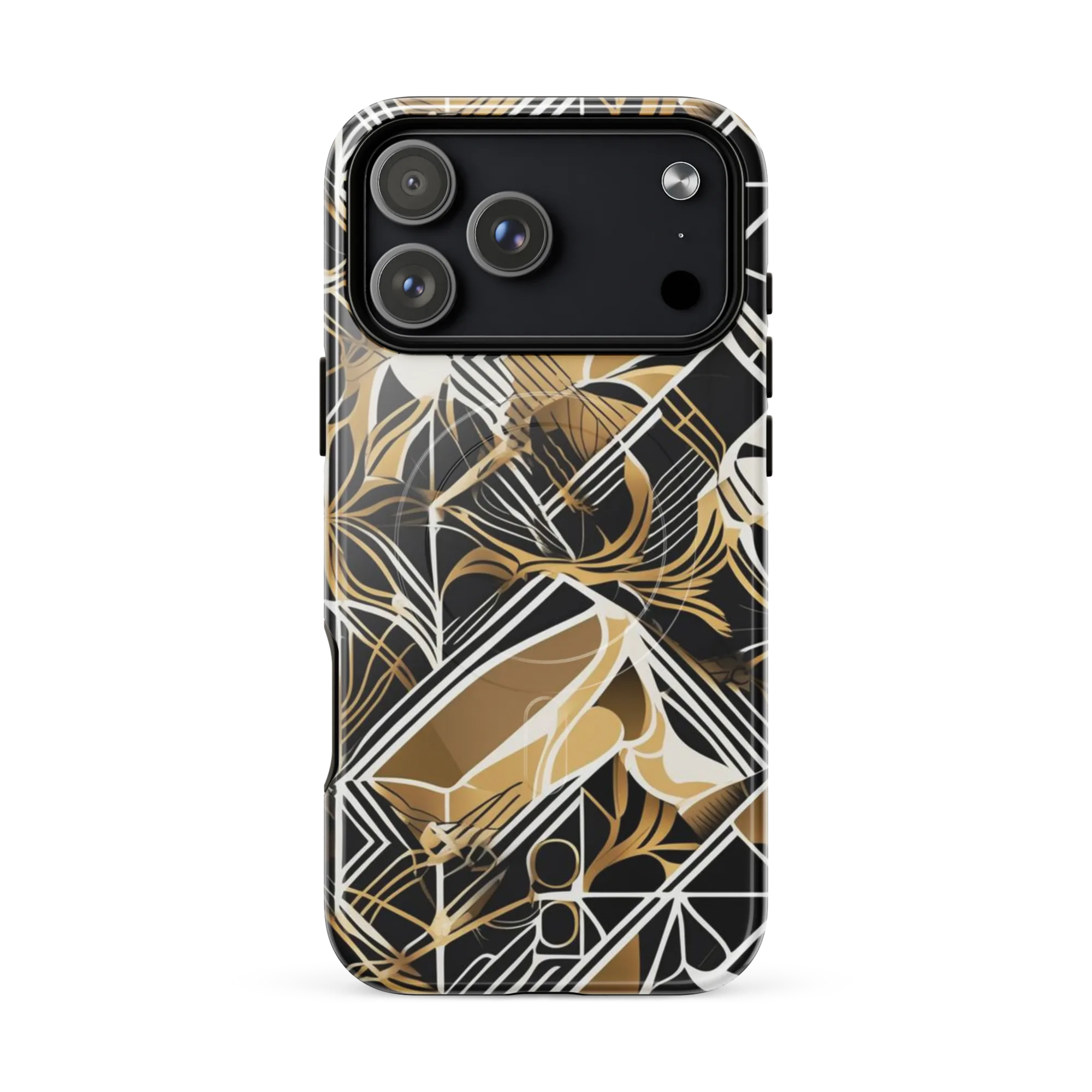 Black Tie Botanica on MagSafe Tough Case for iPhone® — Front