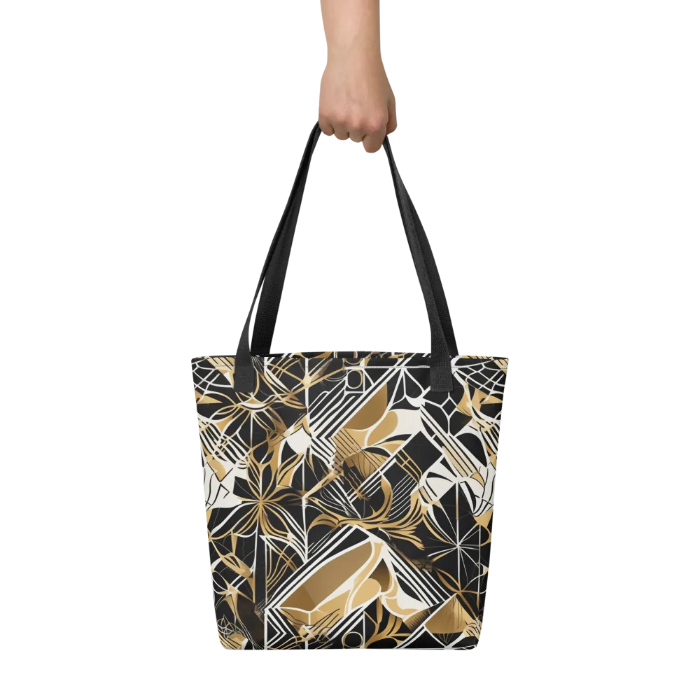 Black Tie Botanica on Tote Bag — Front