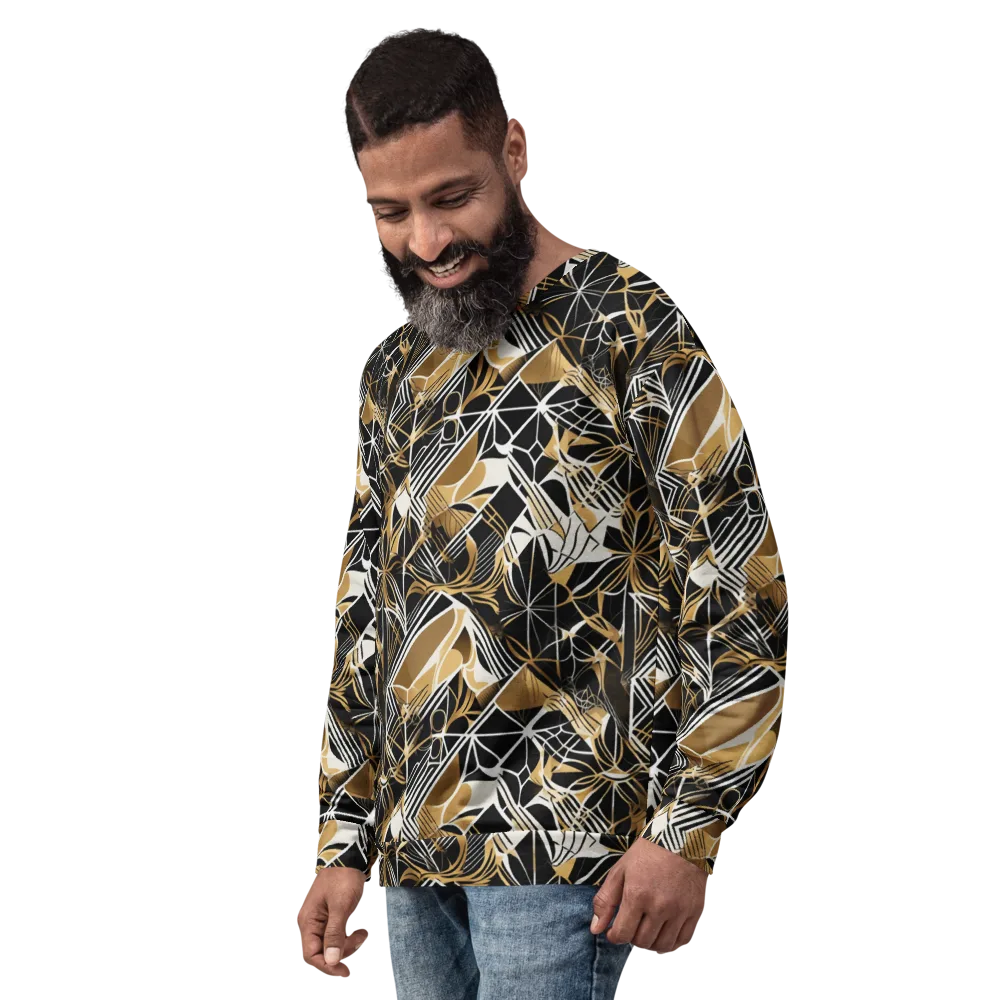 Black Tie Botanica on Sweatshirt — Left Front