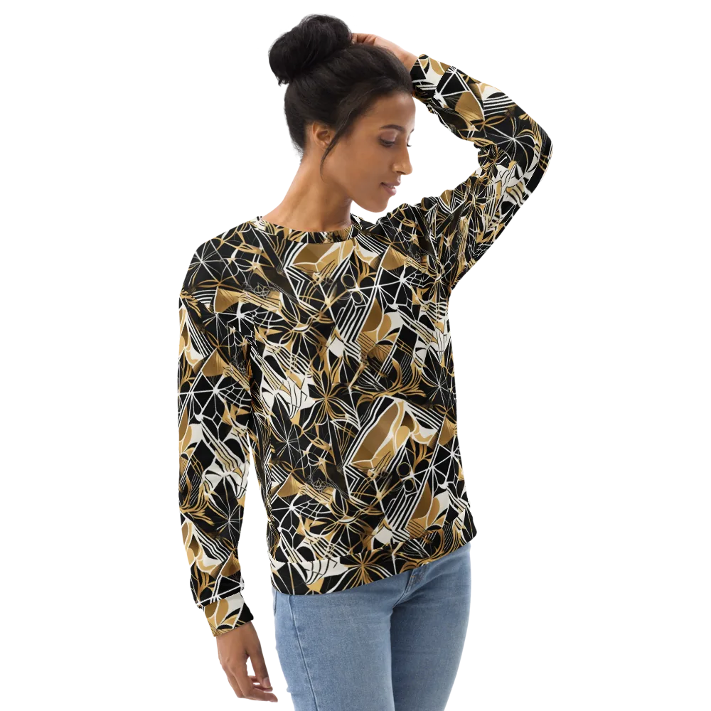 Black Tie Botanica on Sweatshirt — Right Front