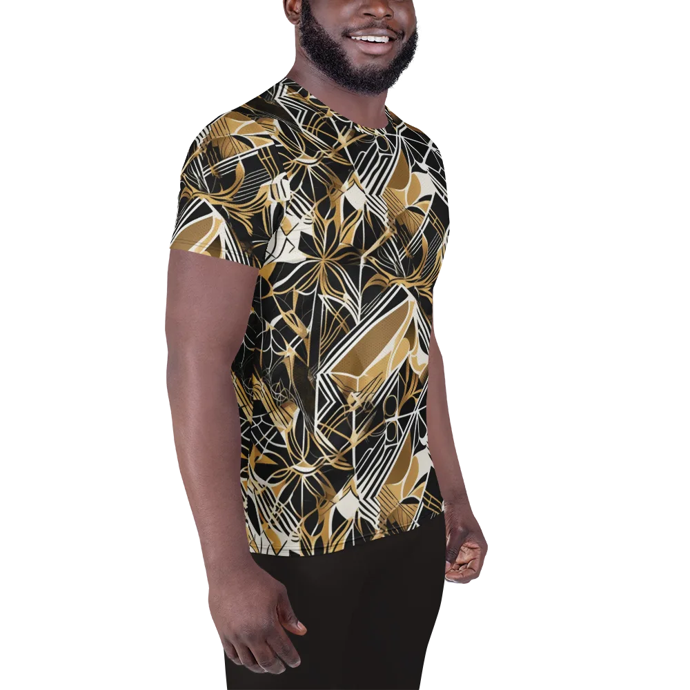 Black Tie Botanica on Men's Athletic T-Shirt — Right