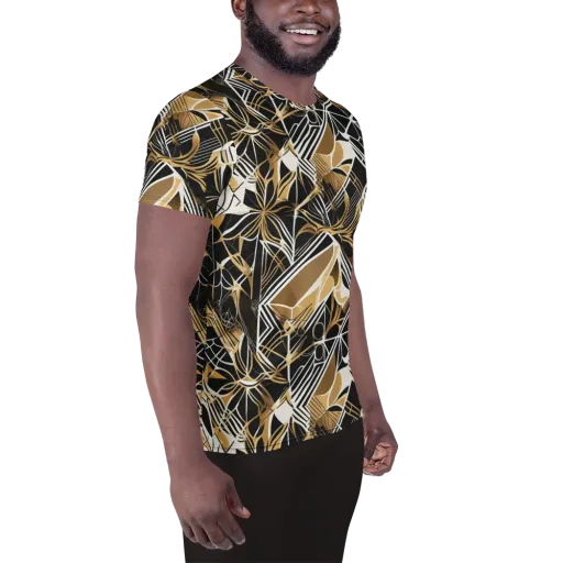 Black Tie Botanica on a Men's Athletic T-Shirt