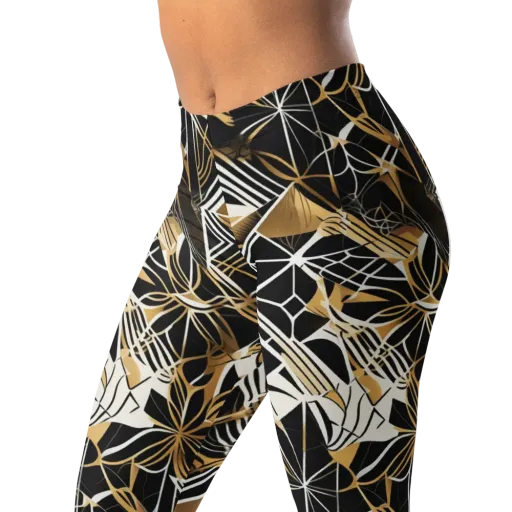 Black Tie Botanica on a Leggings