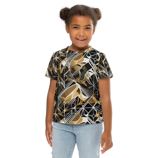 Black Tie Botanica on a Kids Crew Neck T-Shirt