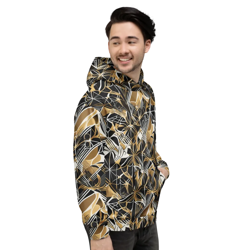 Black Tie Botanica on Hoodie — Right
