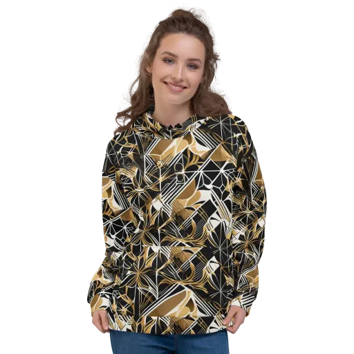Black Tie Botanica on a Hoodie