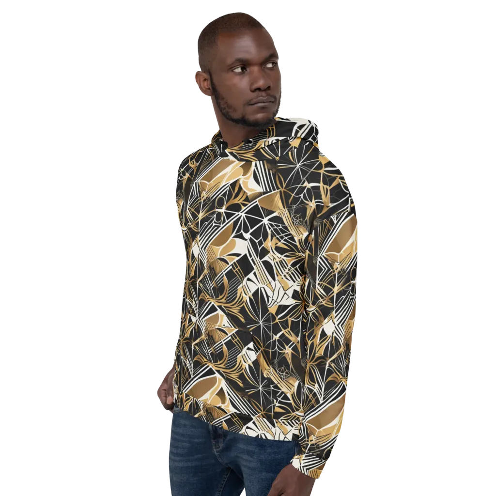 Black Tie Botanica on Hoodie — Left