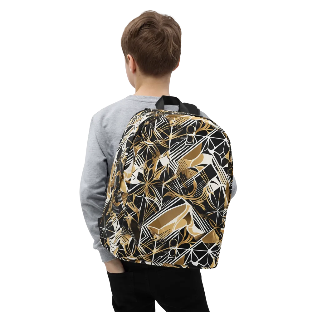 Black Tie Botanica on Minimalist Backpack — Zoomed-in