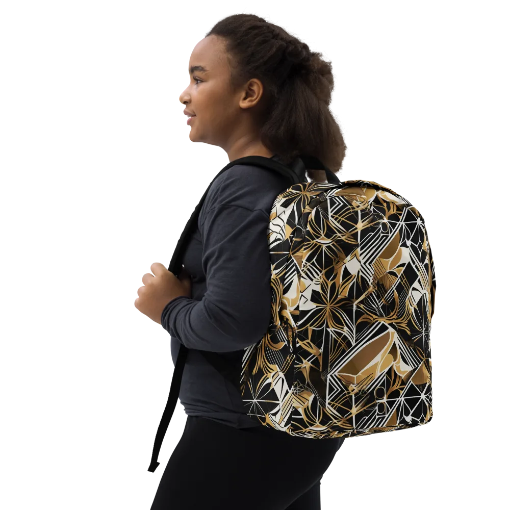 Black Tie Botanica on Minimalist Backpack — Right Front