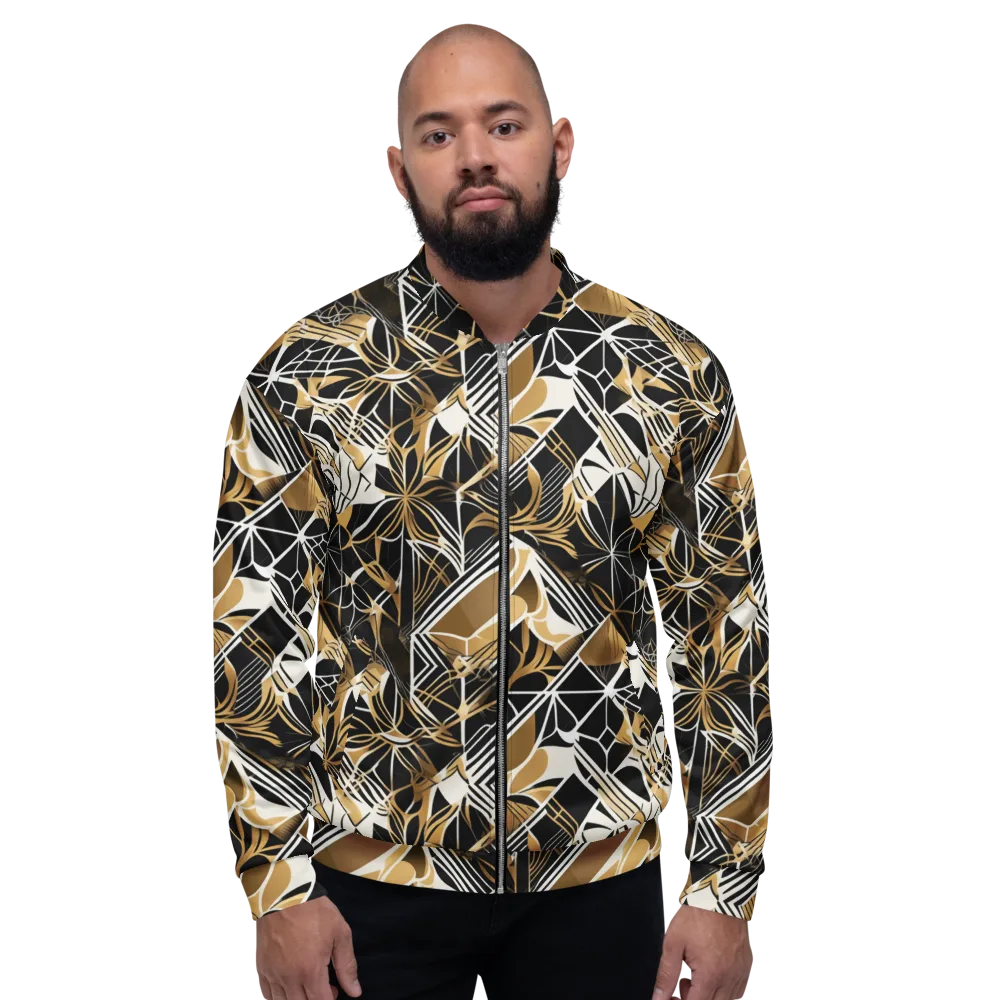 Black Tie Botanica on Bomber Jacket — Front