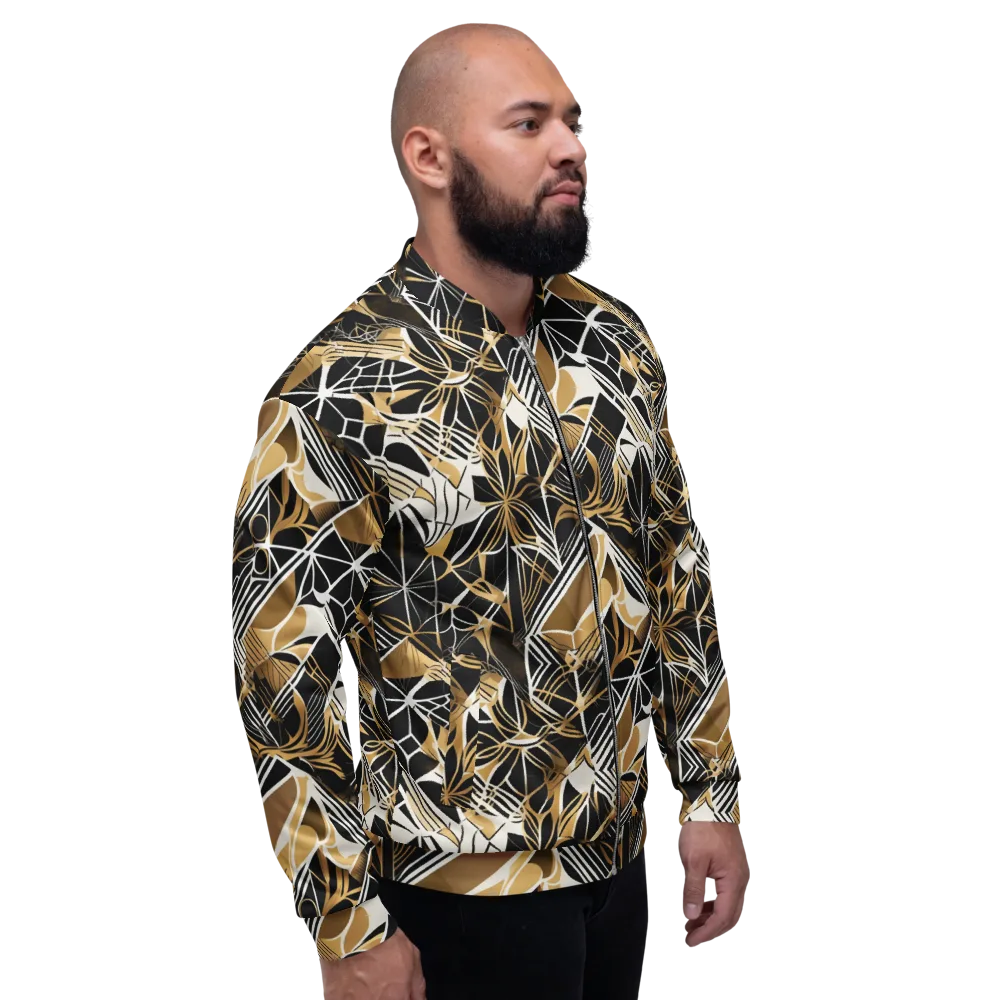 Black Tie Botanica on Bomber Jacket — Right