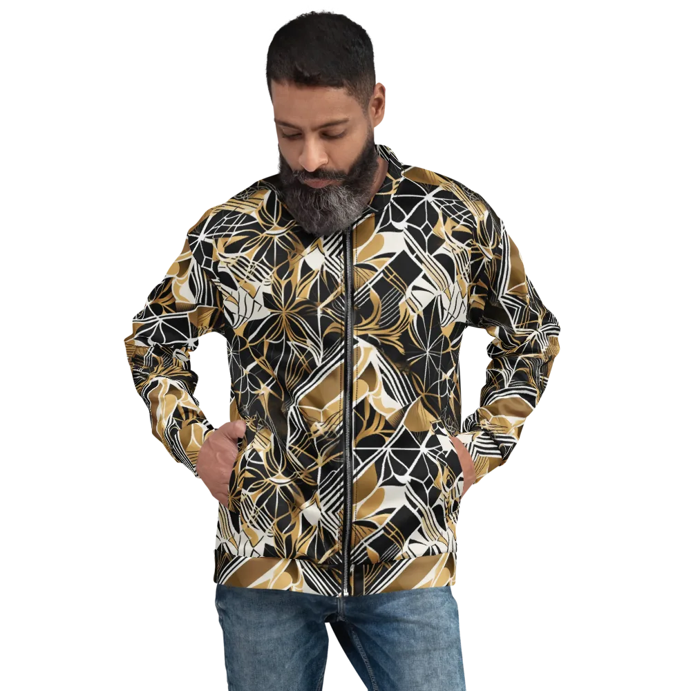 Black Tie Botanica on Bomber Jacket — Front