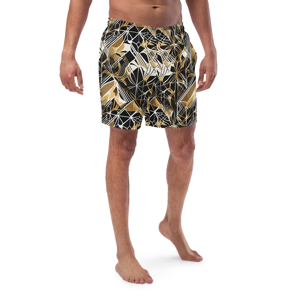 Black Tie Botanica on Swim Trunks — Front