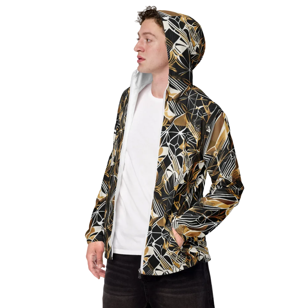 Black Tie Botanica on Men's Windbreaker — Left Front