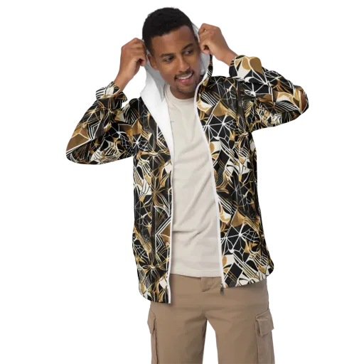 Black Tie Botanica on a Men's Windbreaker