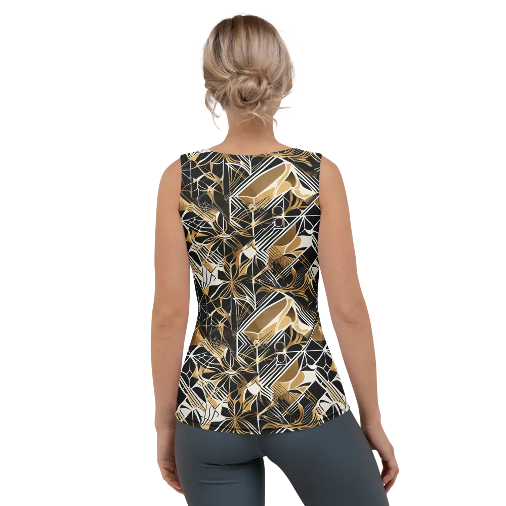 Black Tie Botanica on Women's Tank Top — Back