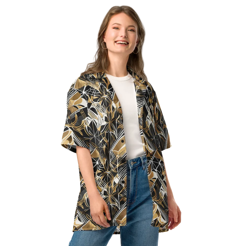 Black Tie Botanica on Button Shirt — Front