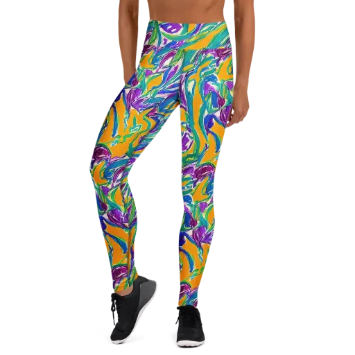 Tropical Voltage on a Yoga Leggings