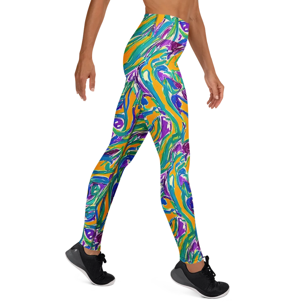 Tropical Voltage on Yoga Leggings — Right