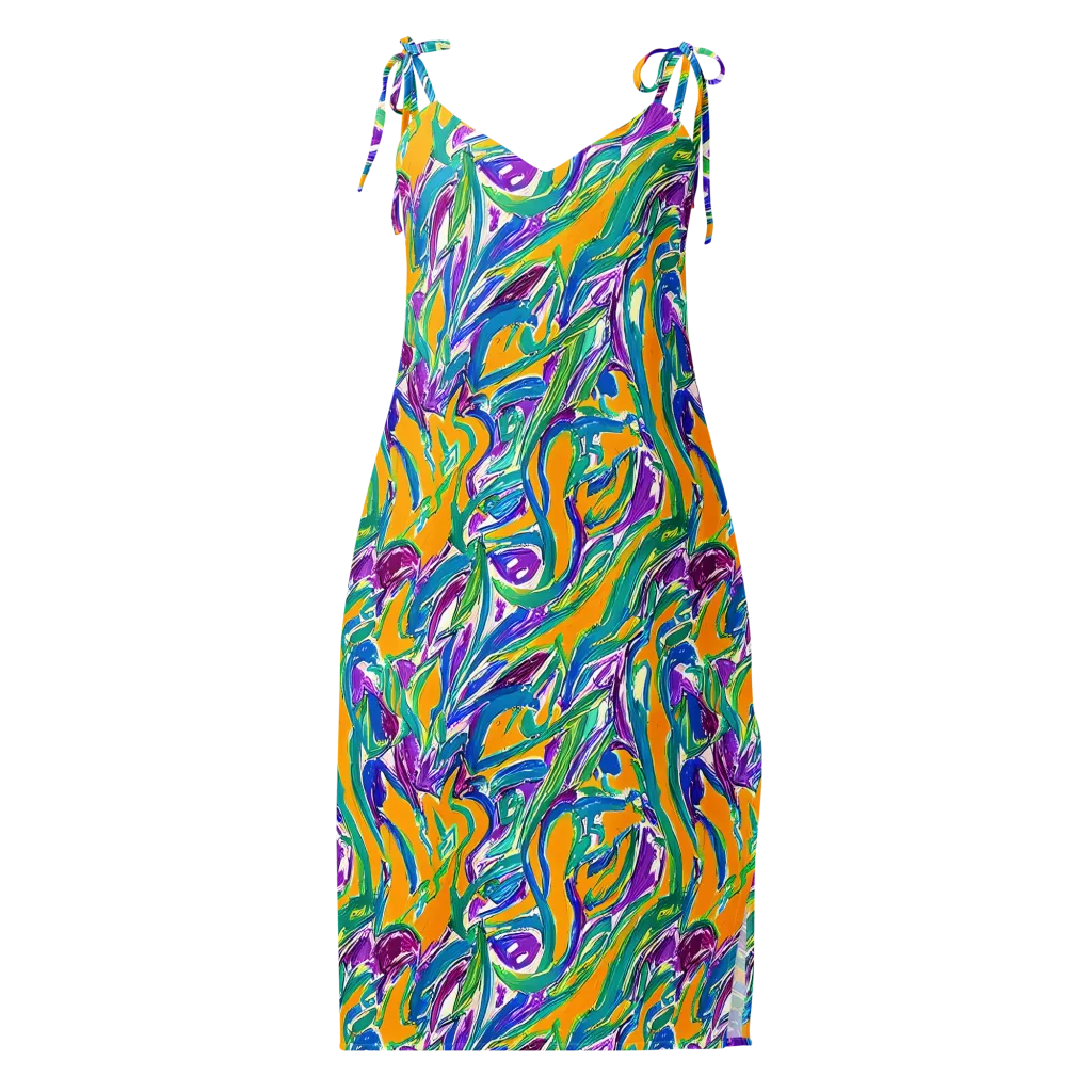 Tropical Voltage on Slip Dress — Front