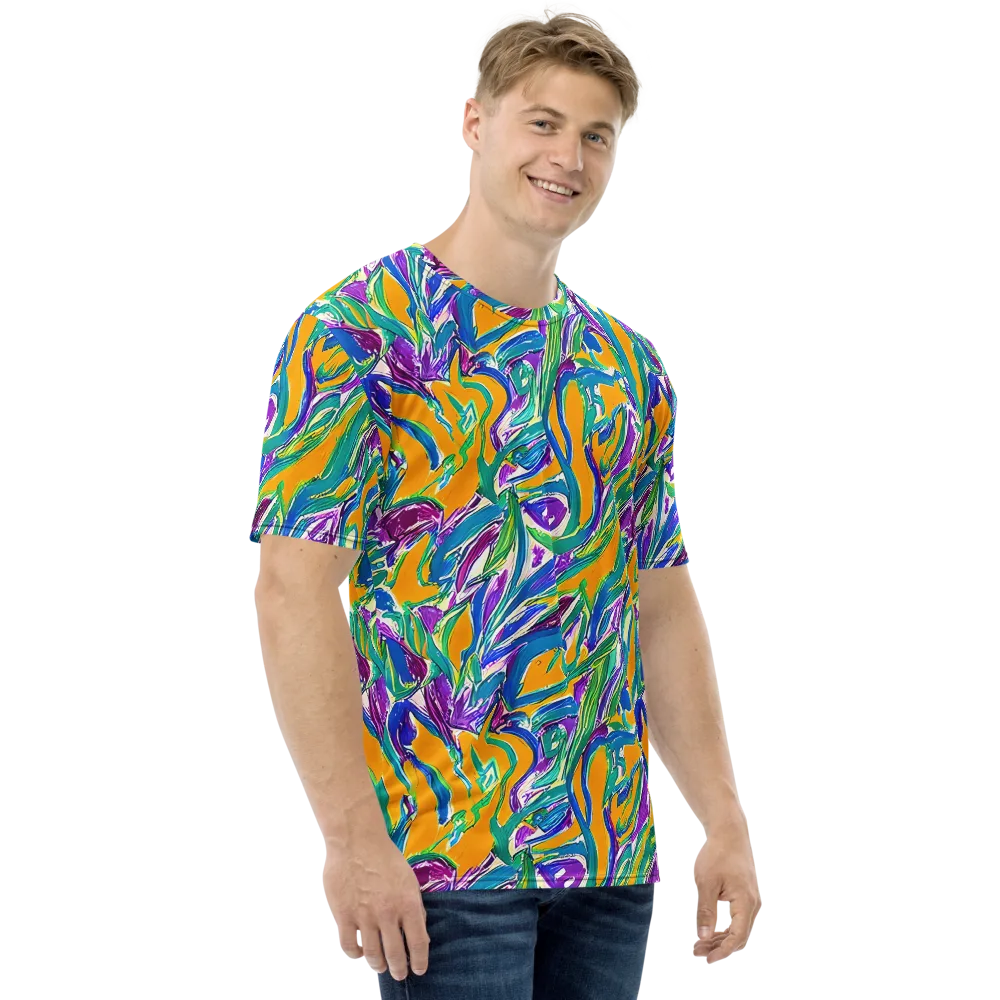 Tropical Voltage on Men's Crew Neck T-Shirt — Right