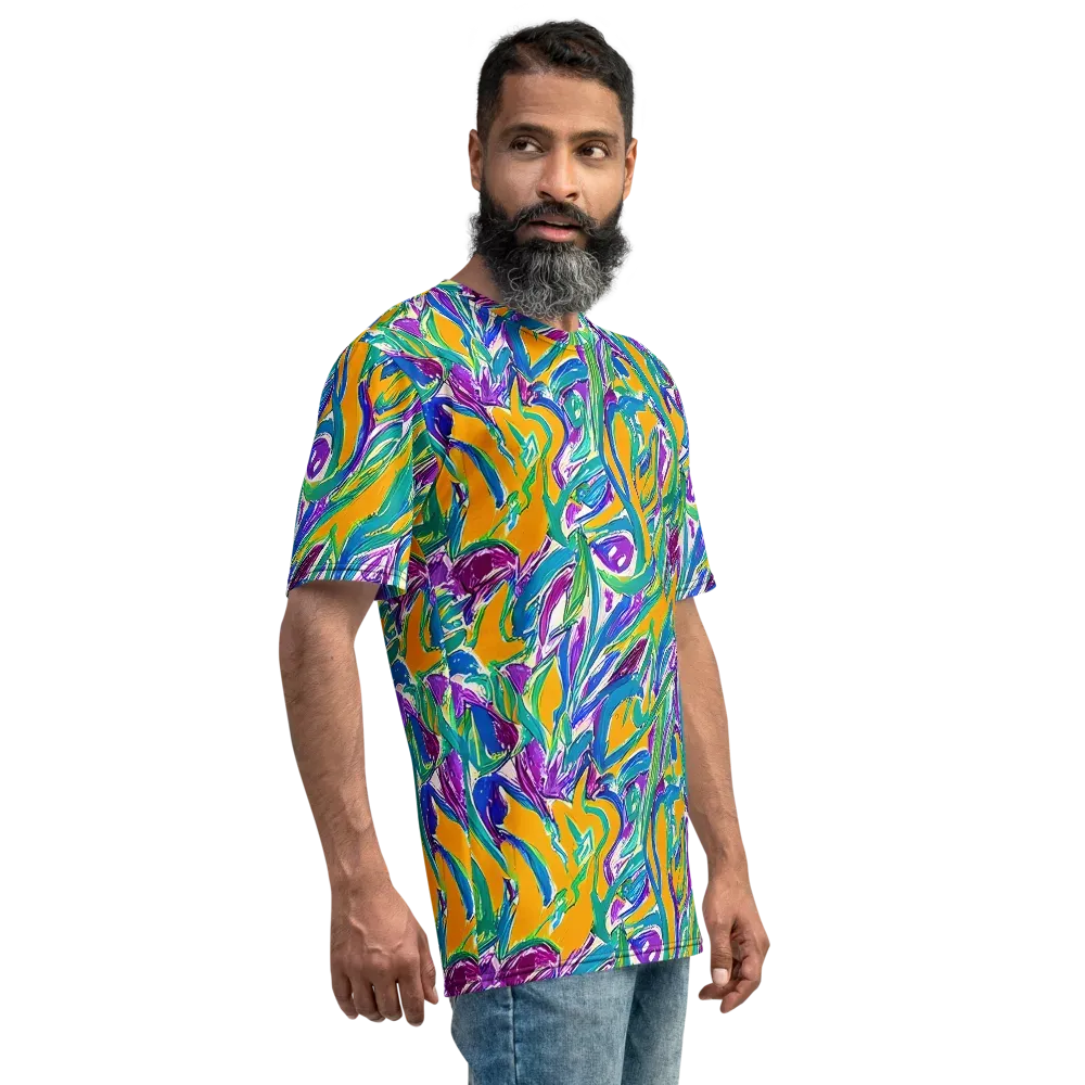 Tropical Voltage on Men's Crew Neck T-Shirt — Right