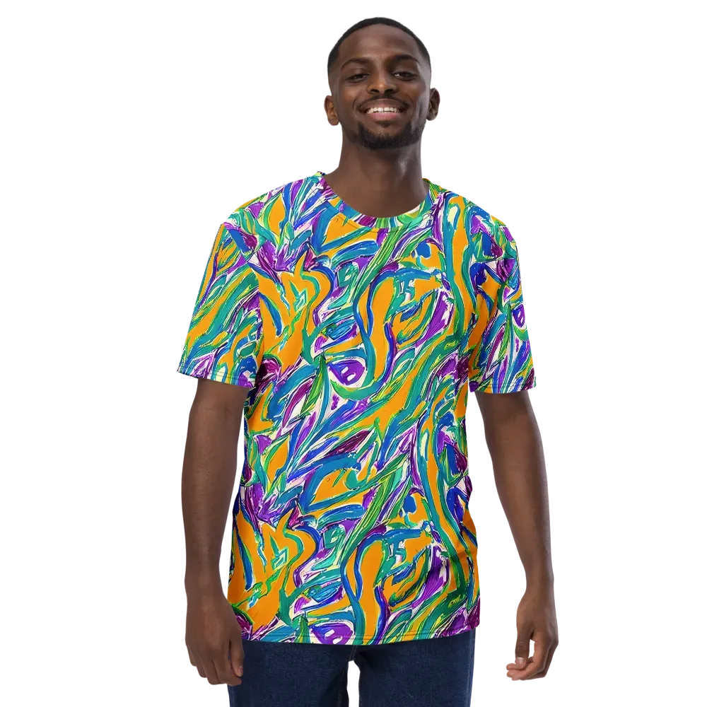 Tropical Voltage on Men's Crew Neck T-Shirt — Front