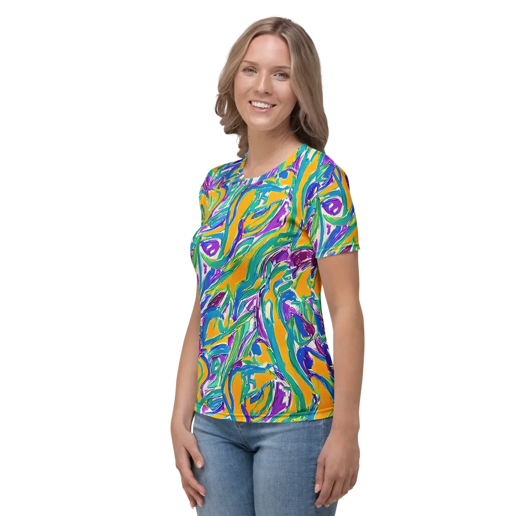 Tropical Voltage on Women's Crew Neck T-Shirt — Left