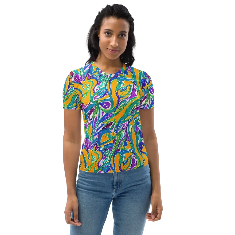 Tropical Voltage on Women's Crew Neck T-Shirt — Front