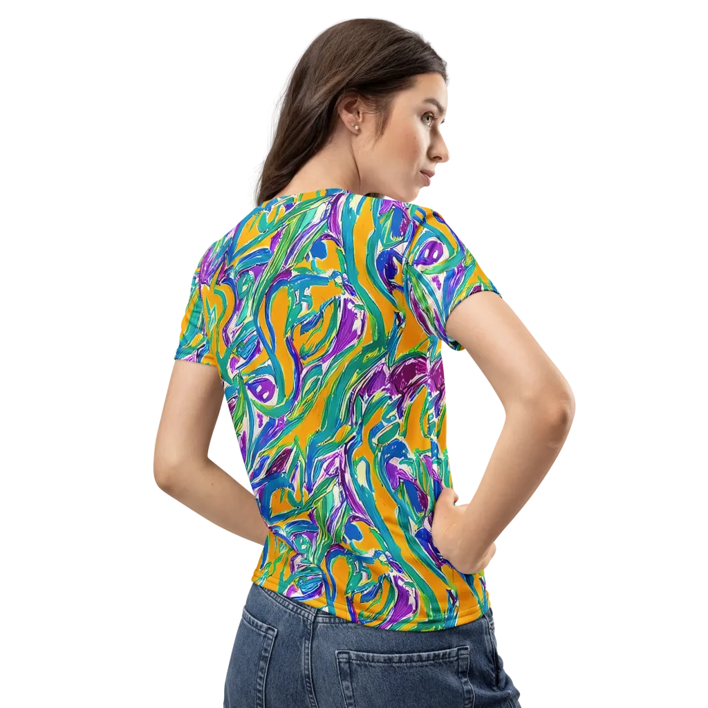 Tropical Voltage on Women's Crew Neck T-Shirt — Back
