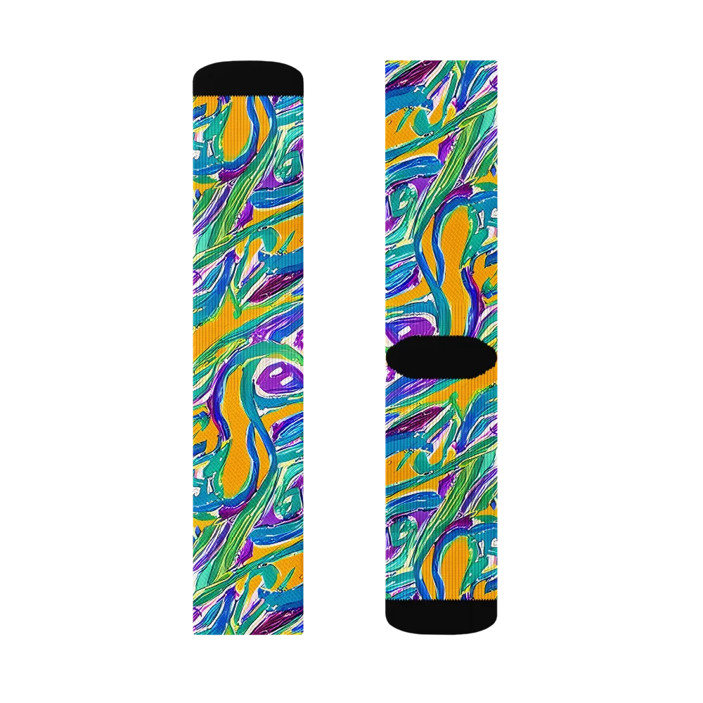 Tropical Voltage on Socks — Left Sock