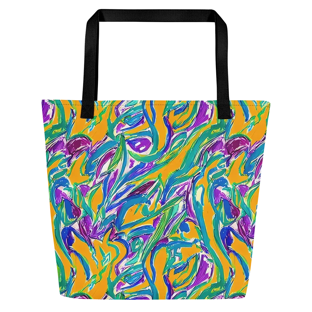 Tropical Voltage on Large Tote Bag W/ Pocket — Front