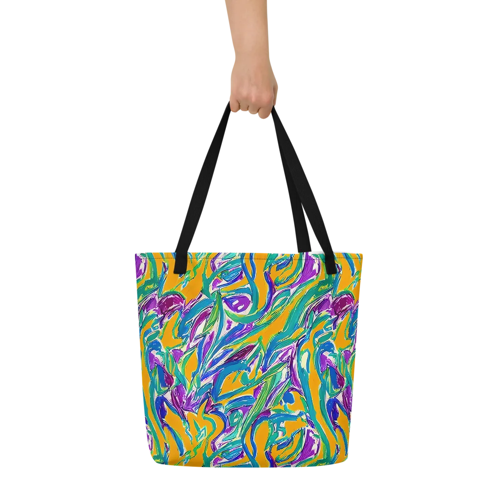 Tropical Voltage on Large Tote Bag W/ Pocket — Front