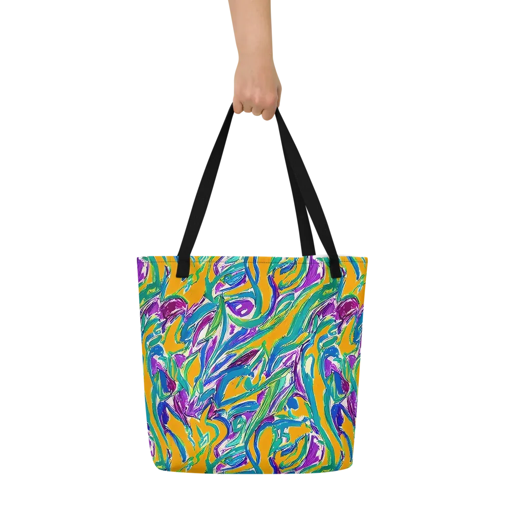 Tropical Voltage on Large Tote Bag W/ Pocket — Front